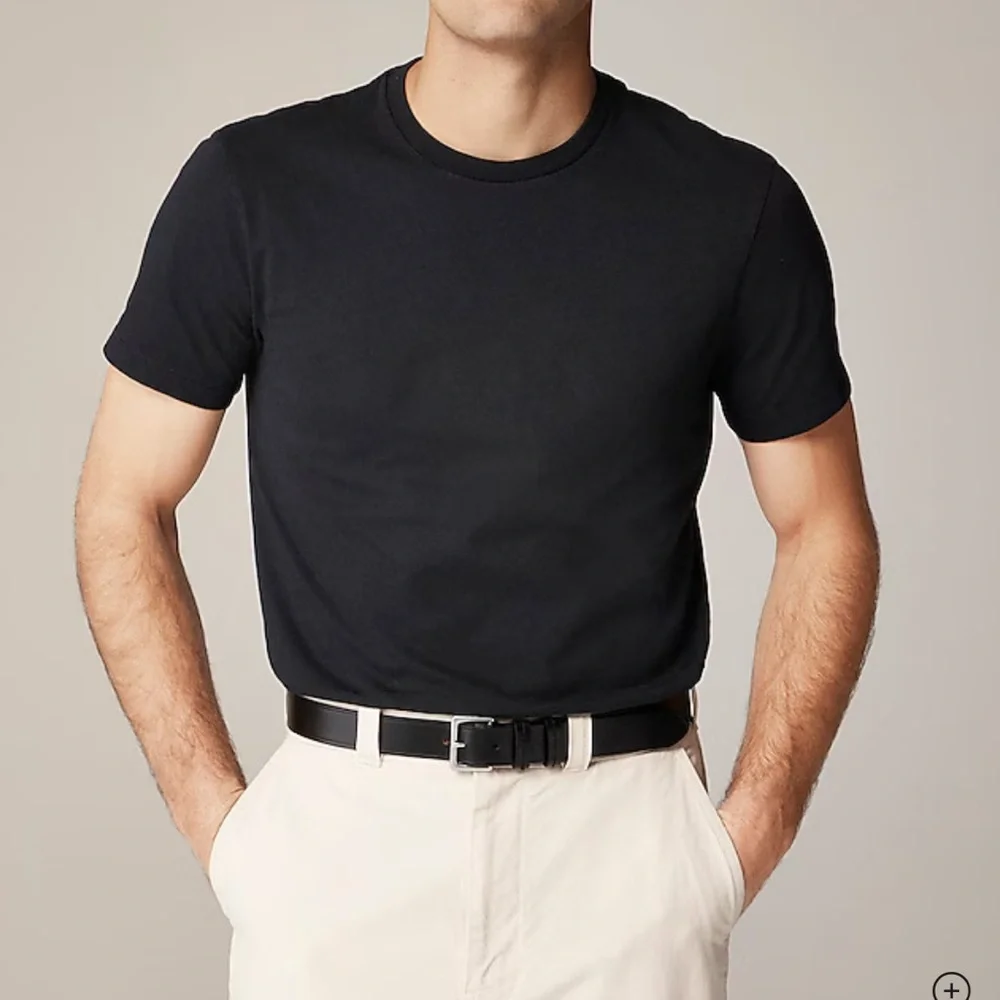 J.Crew essential tee black short sleeve cotton T-shirt Size L